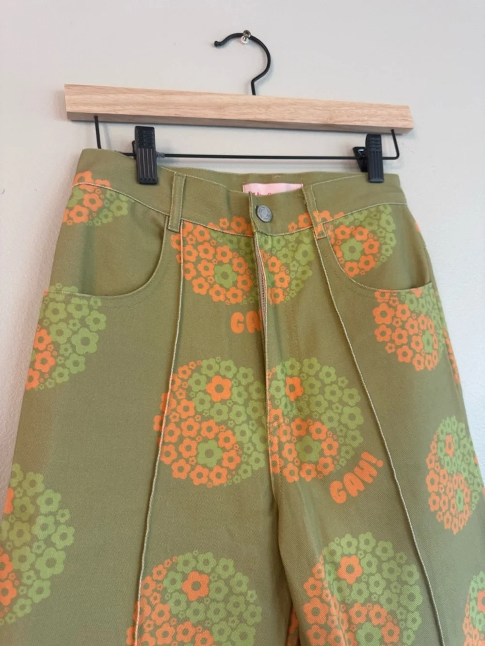 Lisa Says Gah Robyn Yin Yang Floral High Waist Straight Leg Pants Jeans. Sz 27 - Picture 6 of 11